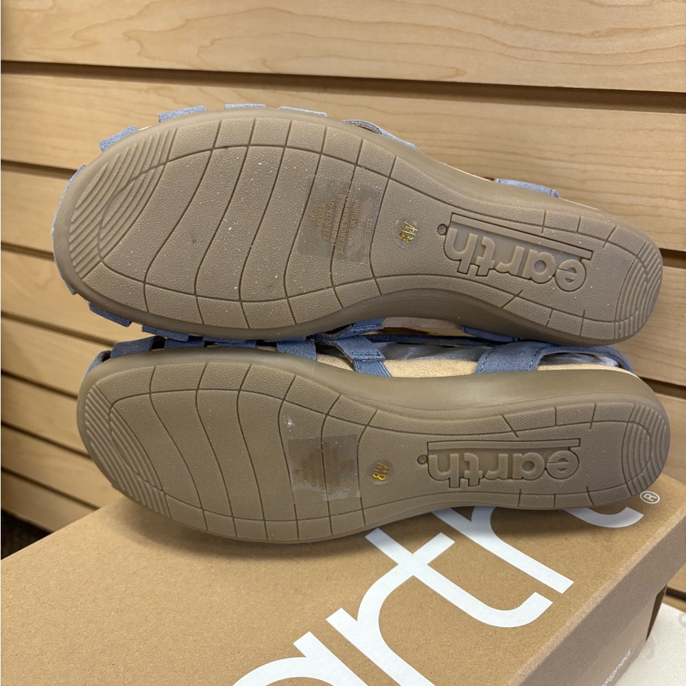 Earth Suede Blue Sandals - Picture 5 of 5